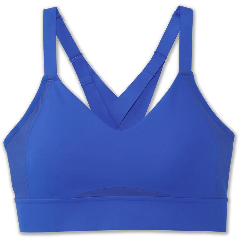 Brooks Women's Drive Interlace Running Bra Singapore - Bluetiful (26385-XPEC)